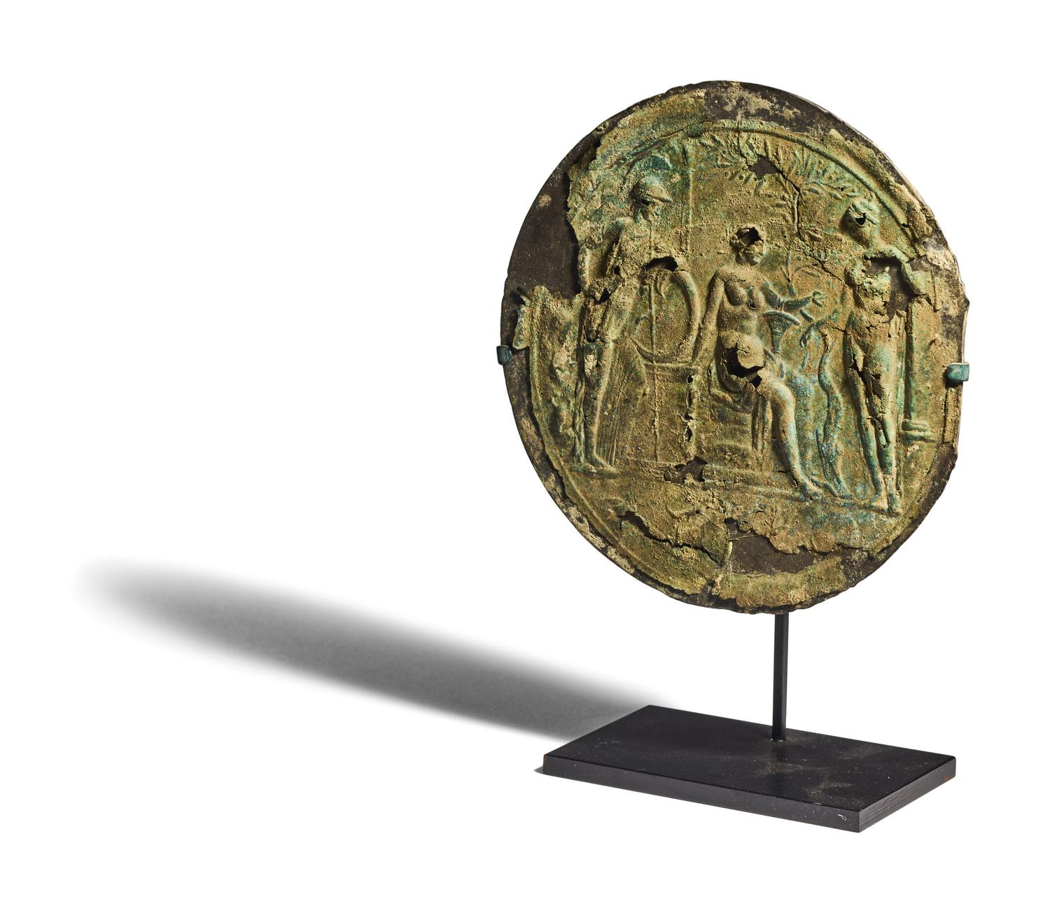 A Roman Bronze Mirror Depicting the Judgement of Paris