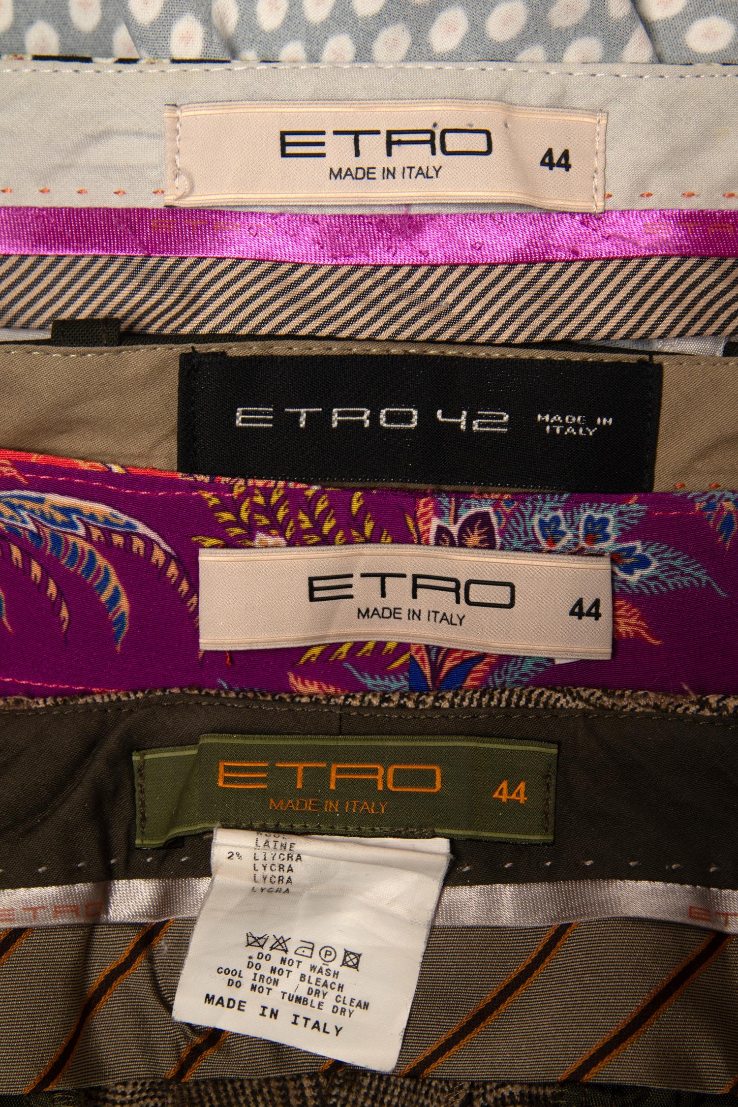 Four Pairs of Etro Pants