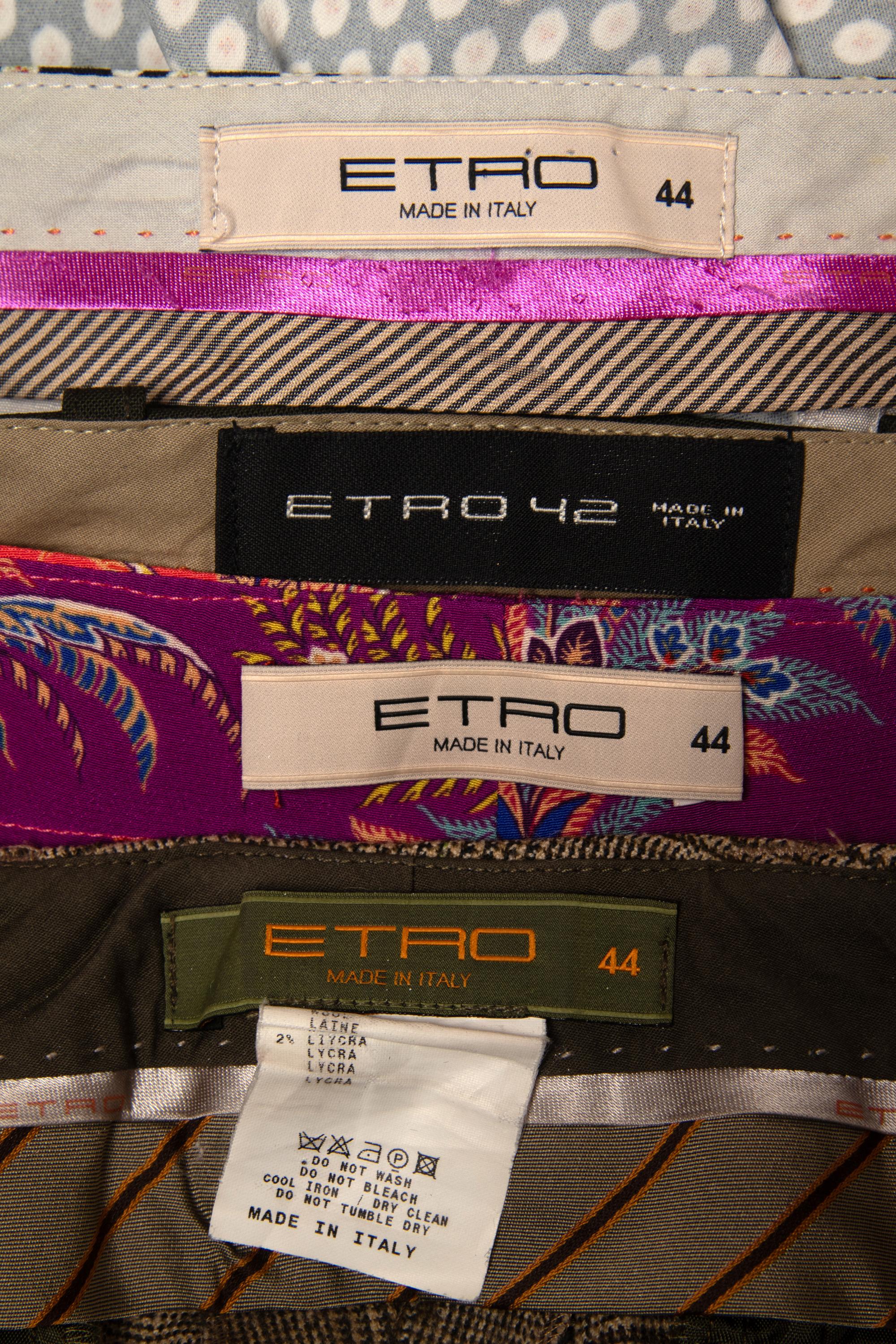Four Pairs of Etro Pants