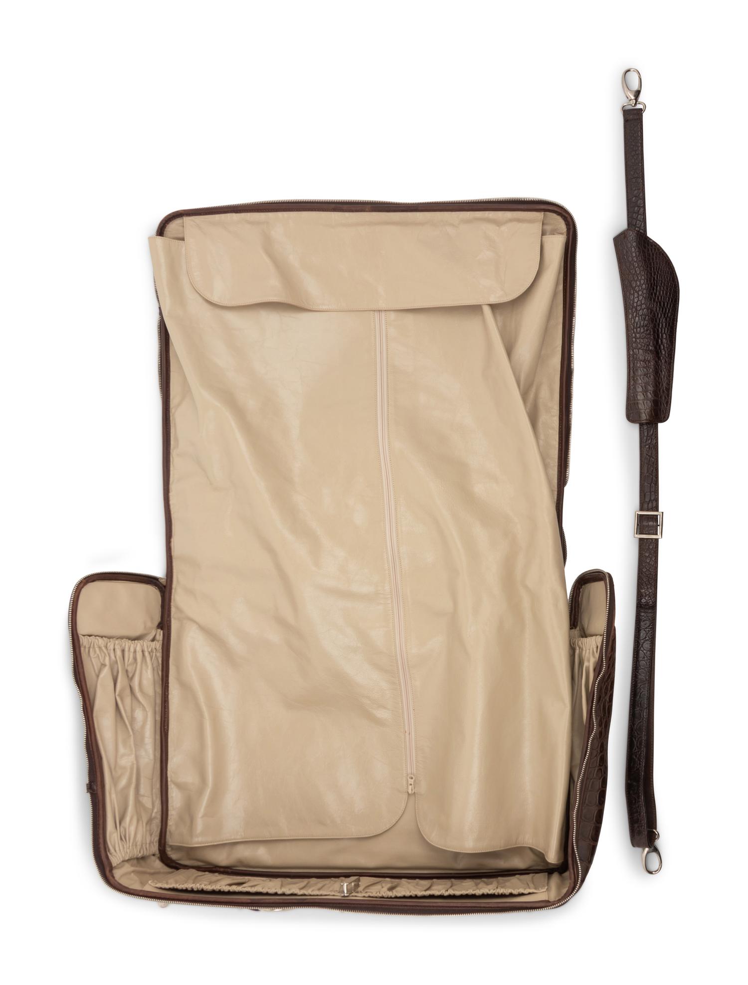 Brioni Brown Alligator Garment Bag,