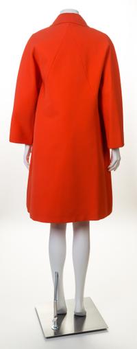 A Givenchy 1970s Orange Techno Coat, No size.