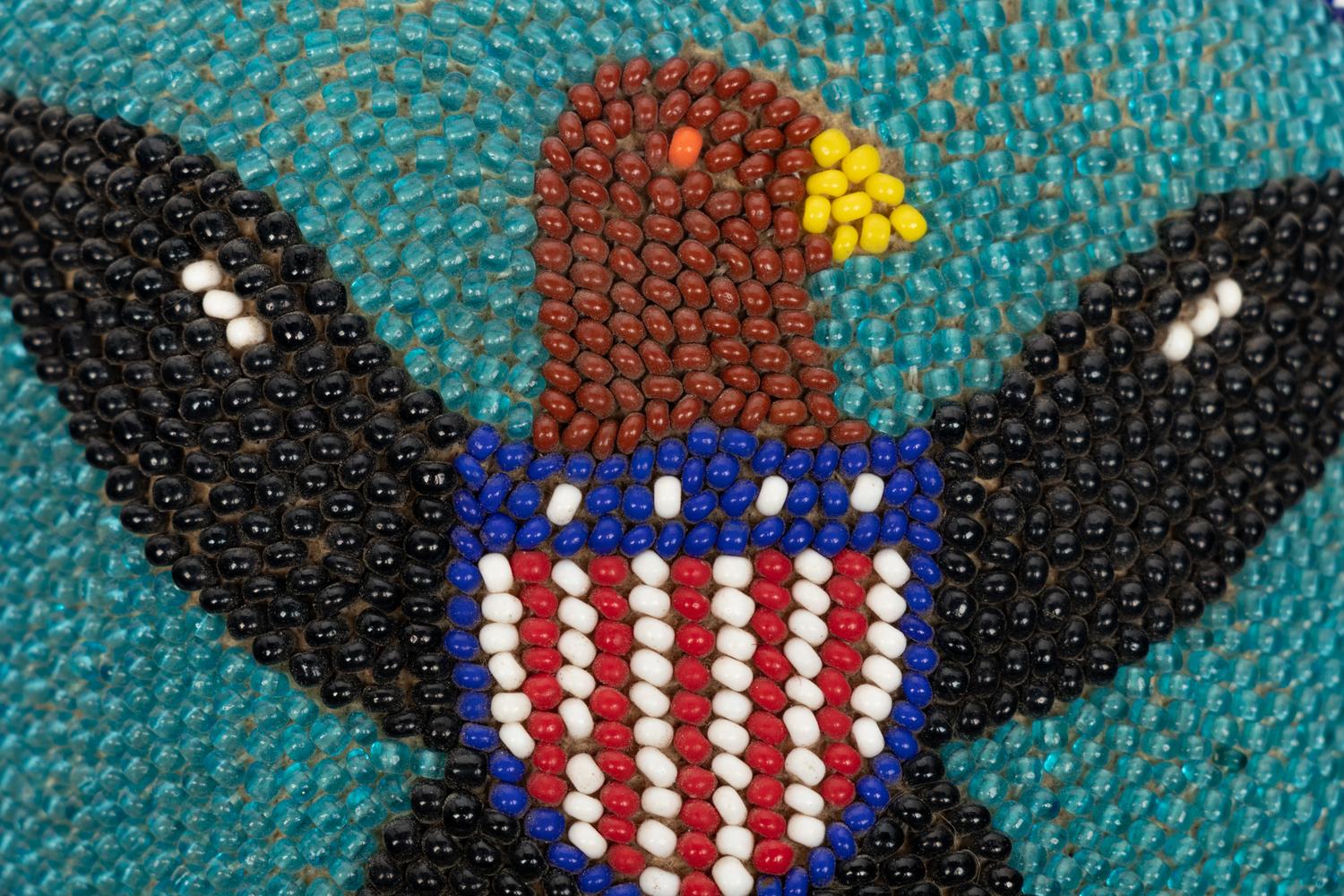 A Pair of Plateau Beaded Hide Moccasins
