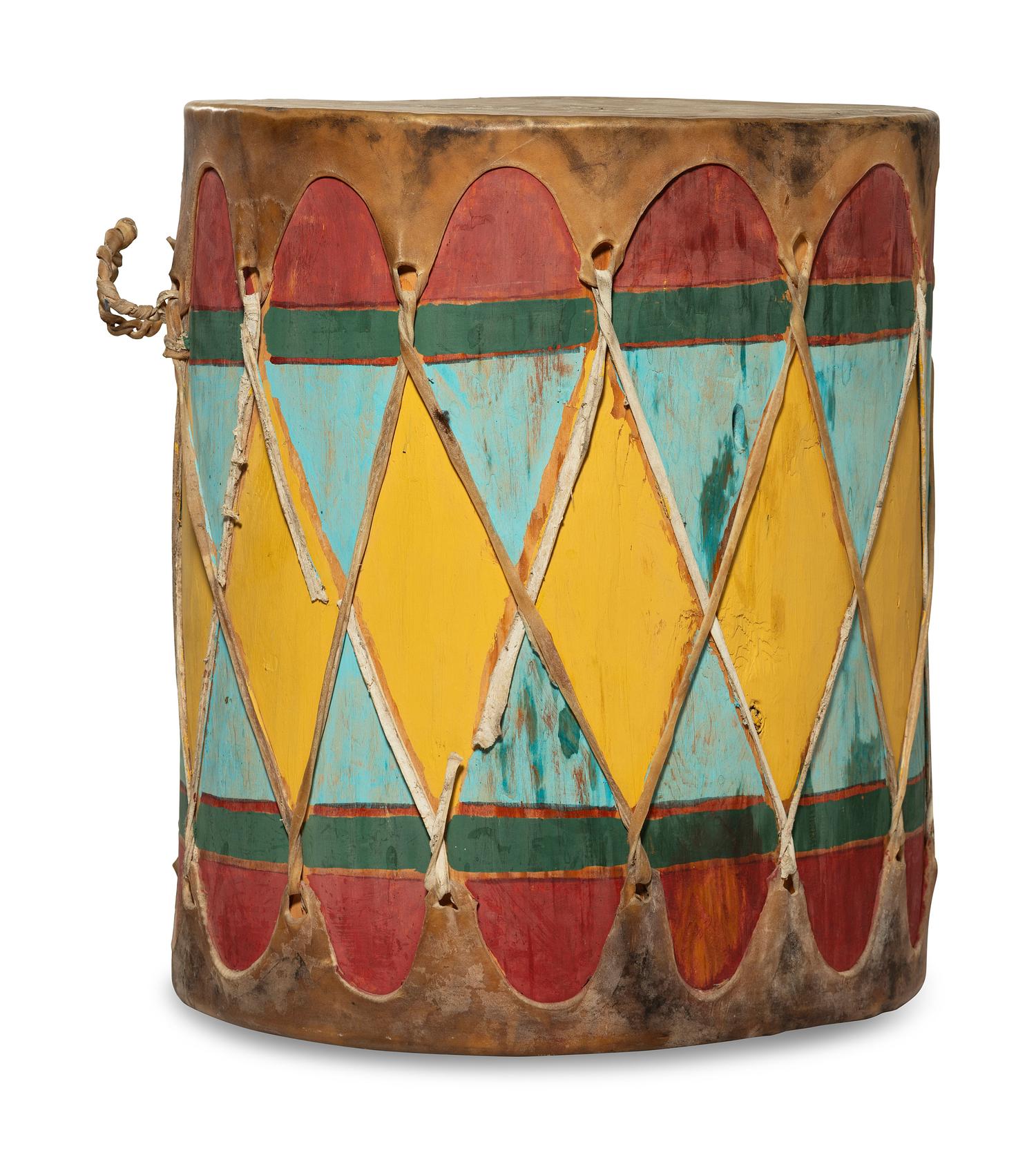 Pueblo Painted Drum