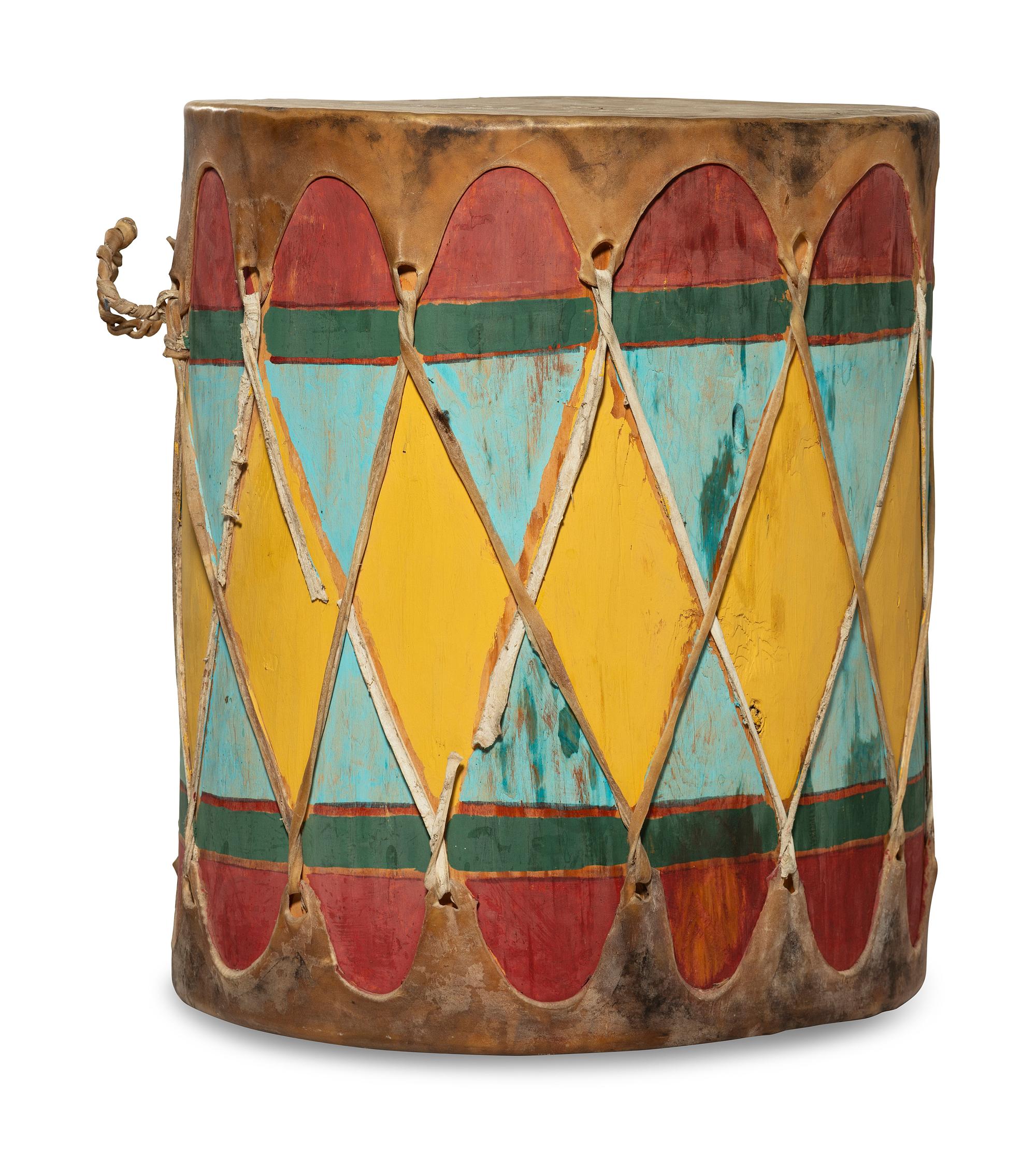 Pueblo Painted Drum