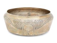 An American Silver and Silver Gilt Hand Hammered Bowl