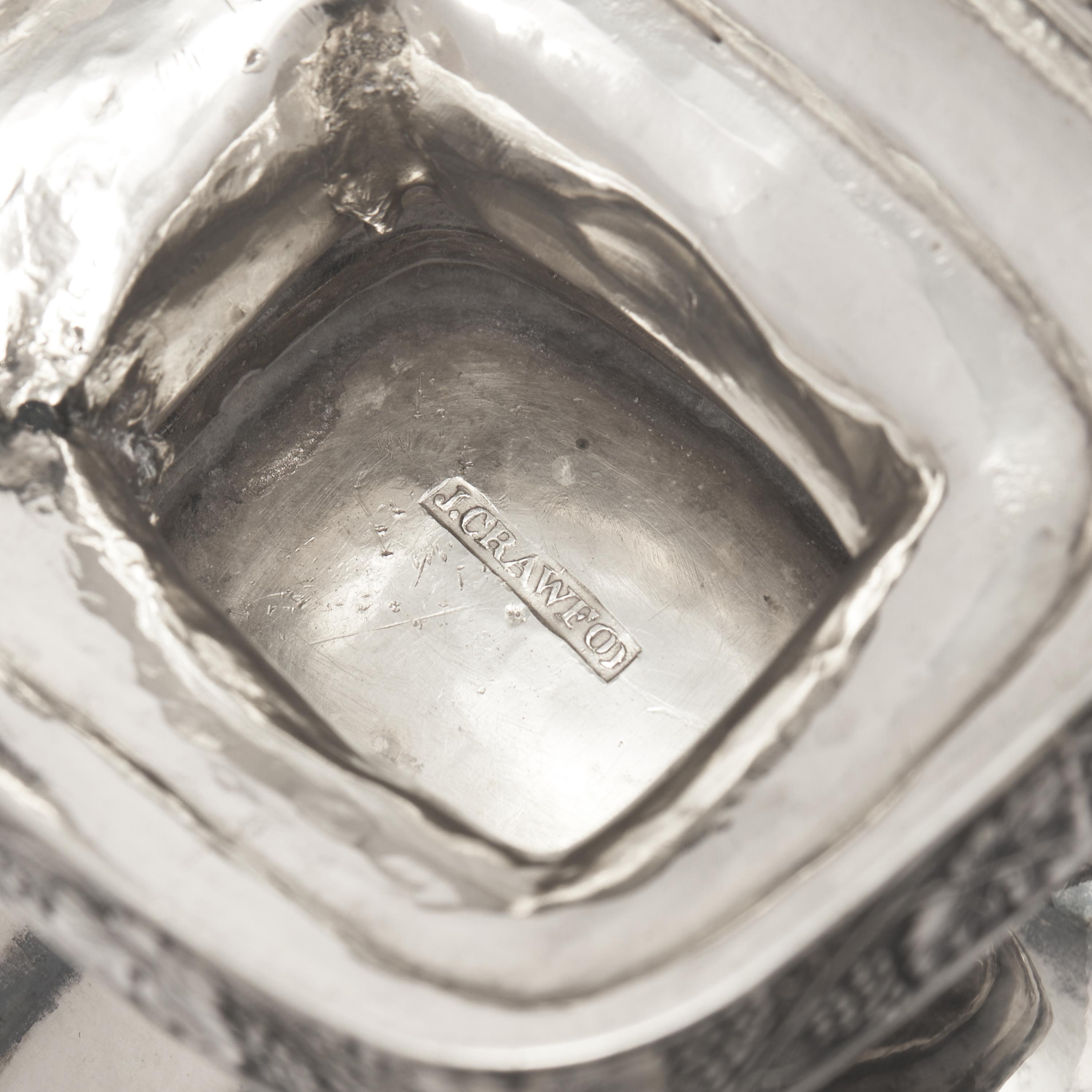 A Federal Three-Piece Silver Tea Service