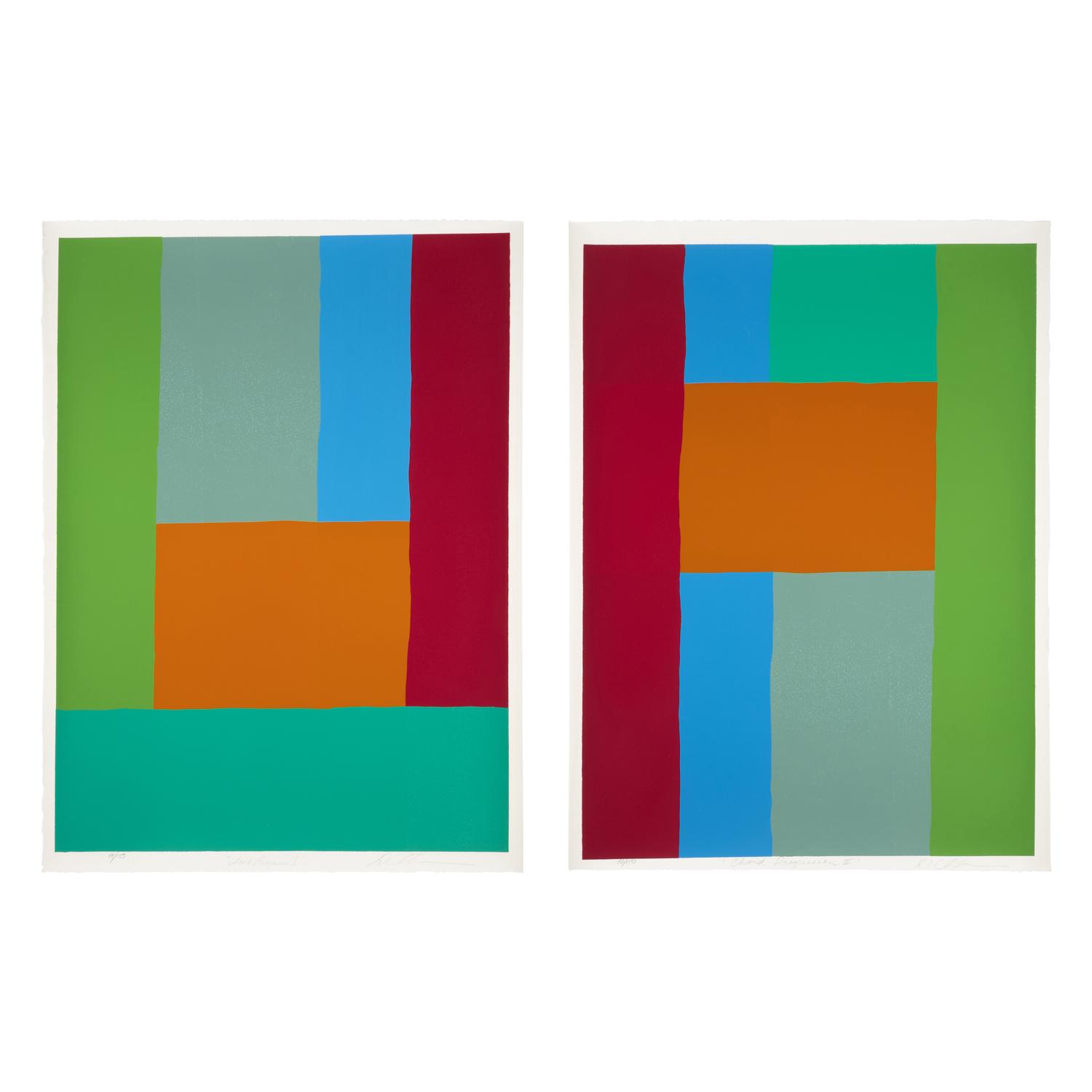 Dan Christensen (American, 1942–2007) — Chord Progression I and II (a pair of works)