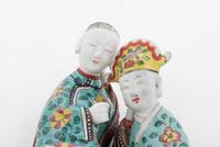 A Pair of Chinese Porcelain Medical Figures
