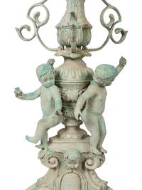 A Pair of Neoclassical Style Patinated Cast Metal or Bronze Urns