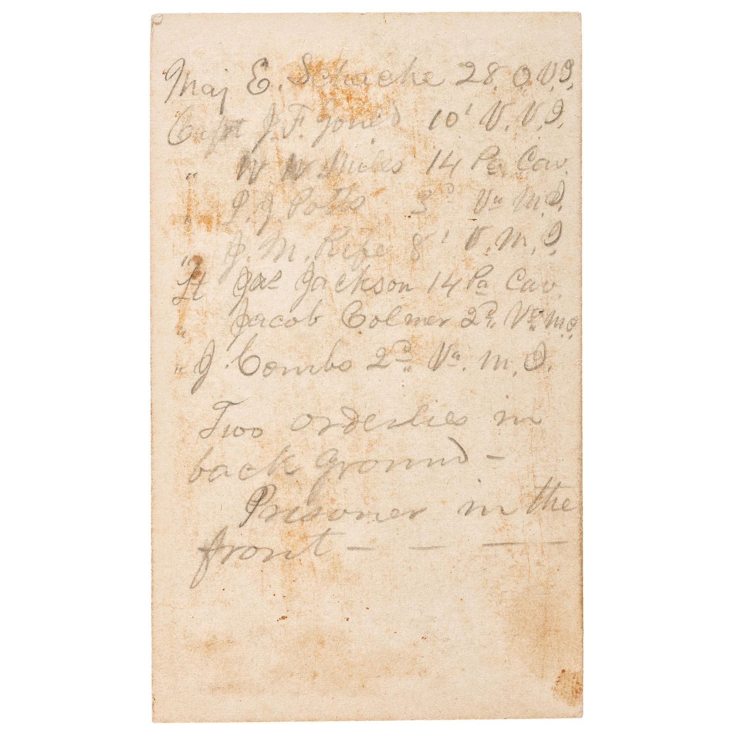 Civil War CDV of a military court with prisoner.