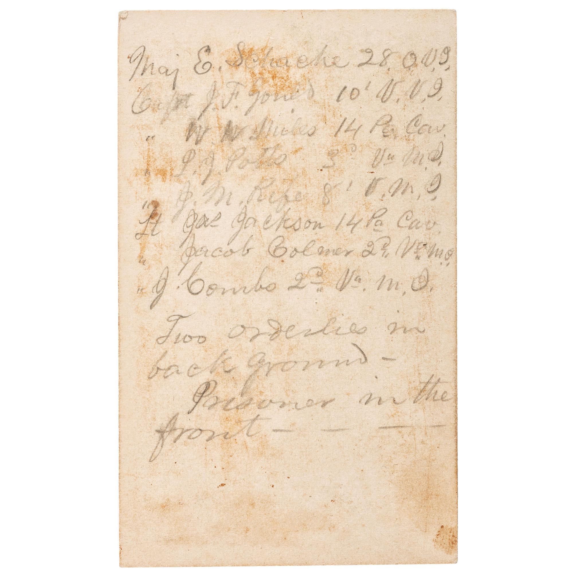 Civil War CDV of a military court with prisoner.