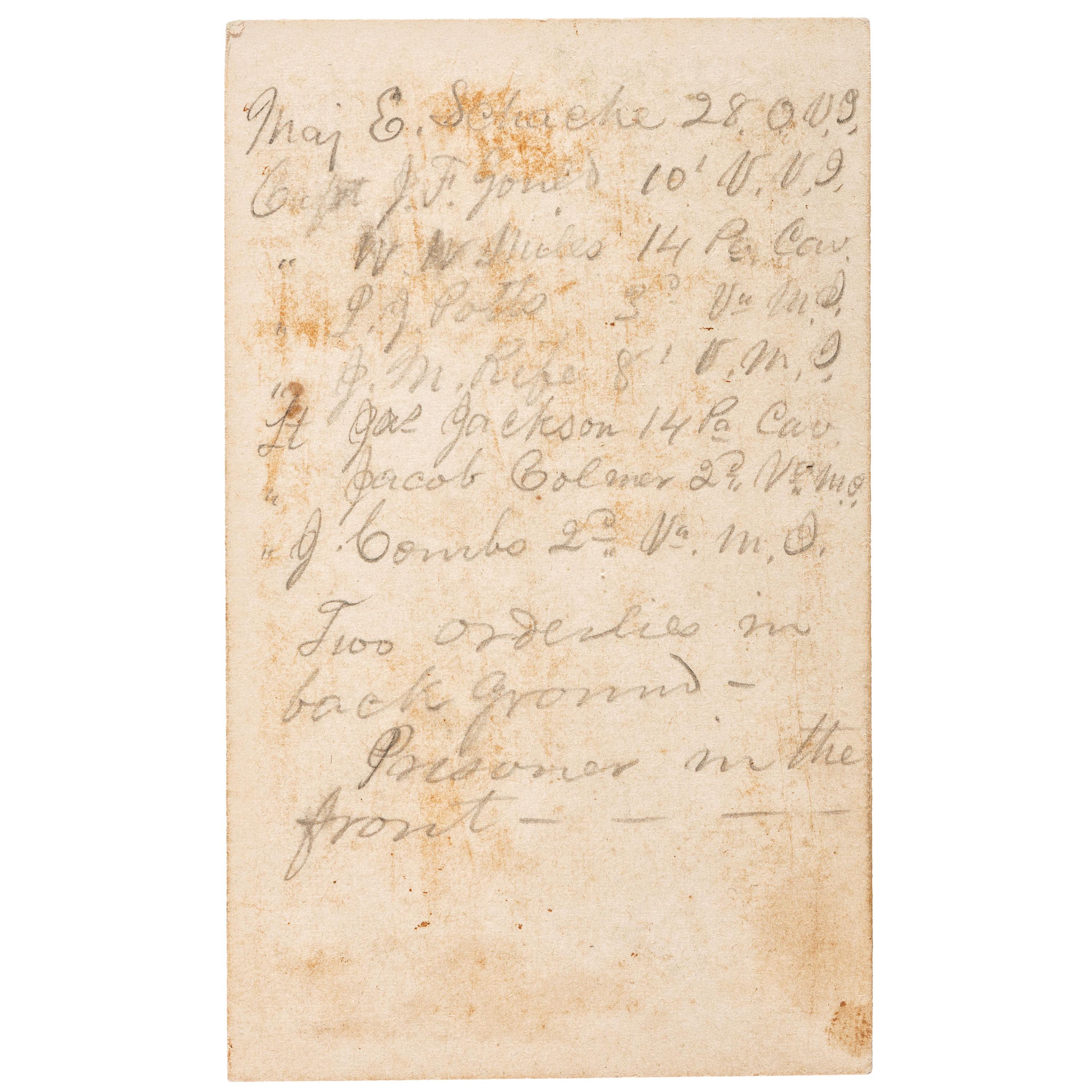 Civil War CDV of a military court with prisoner.