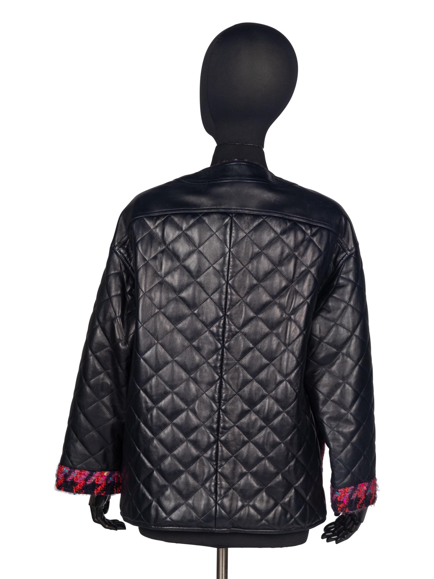 Chanel Tweed & Leather Jacket, 1990