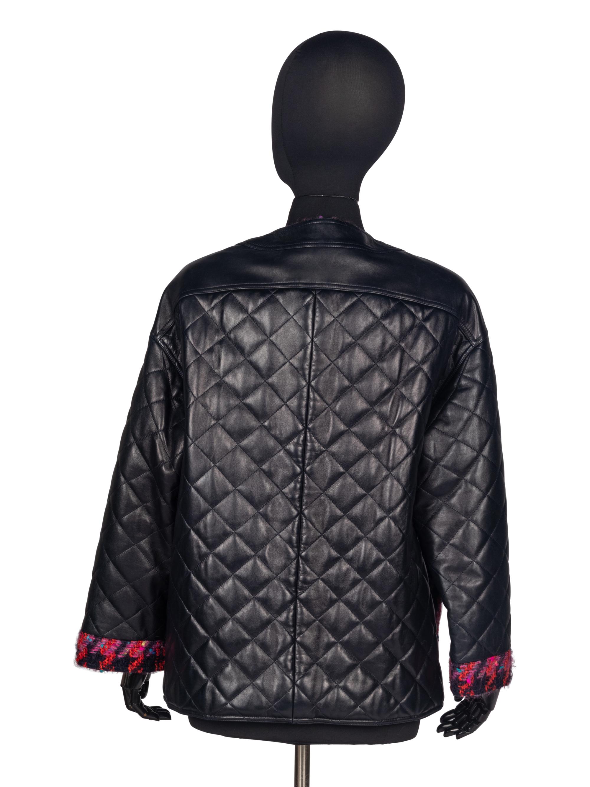 Chanel Tweed & Leather Jacket, 1990