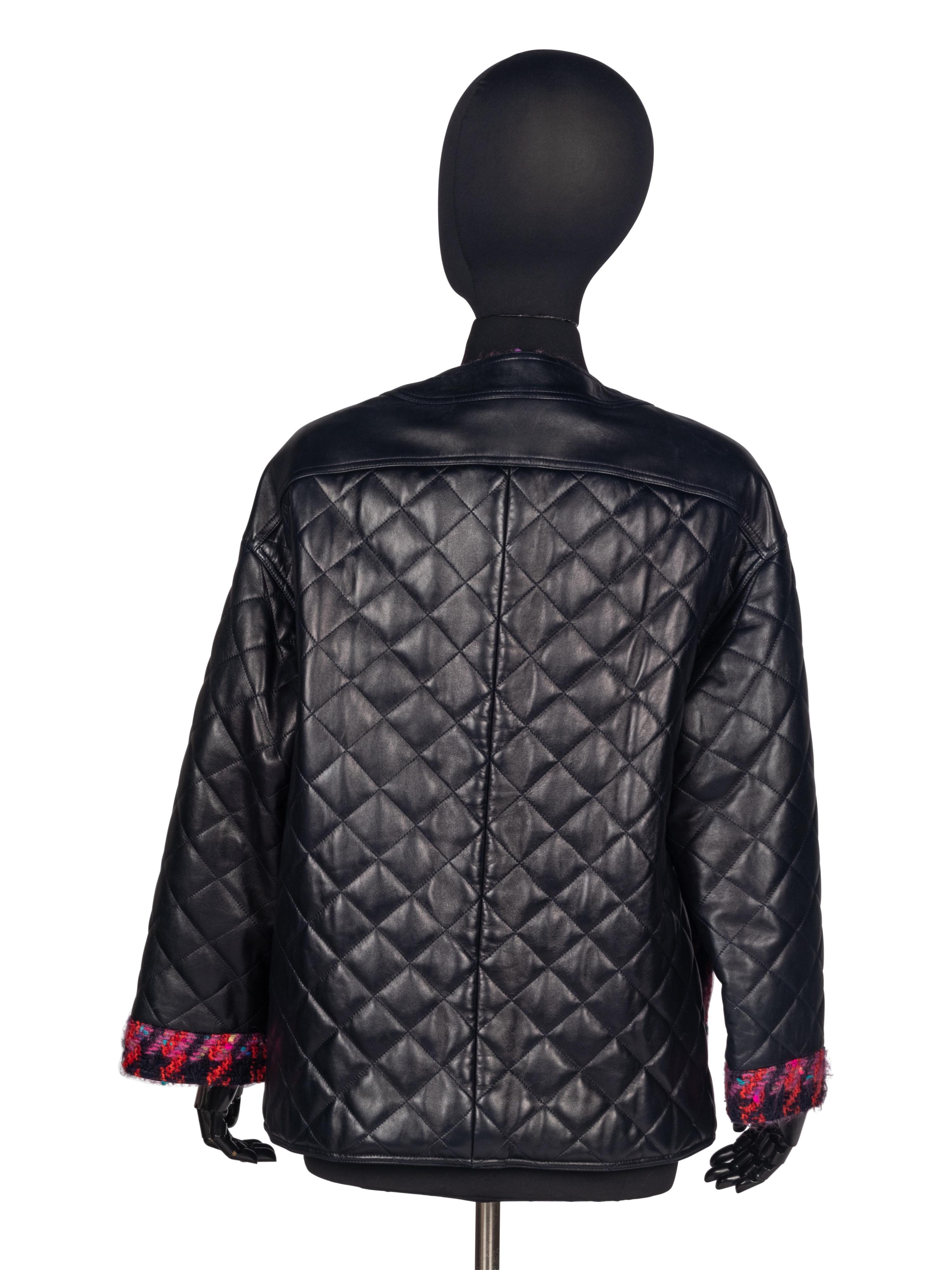 Chanel Tweed & Leather Jacket, 1990