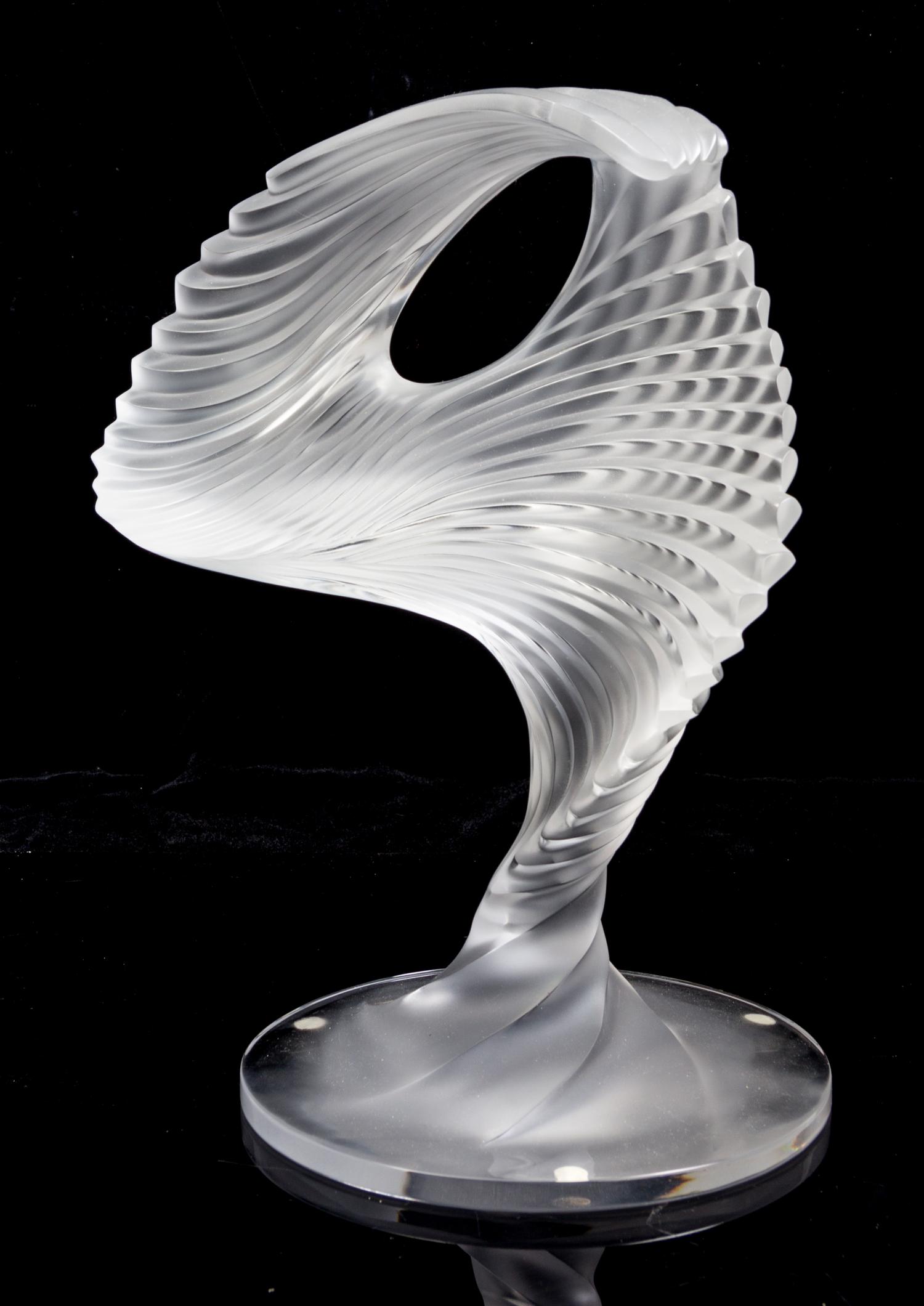 A Lalique Molded and Frosted Glass Sculpture Height 12 3/4 inches. — SECOND HALF 20TH CENTURY