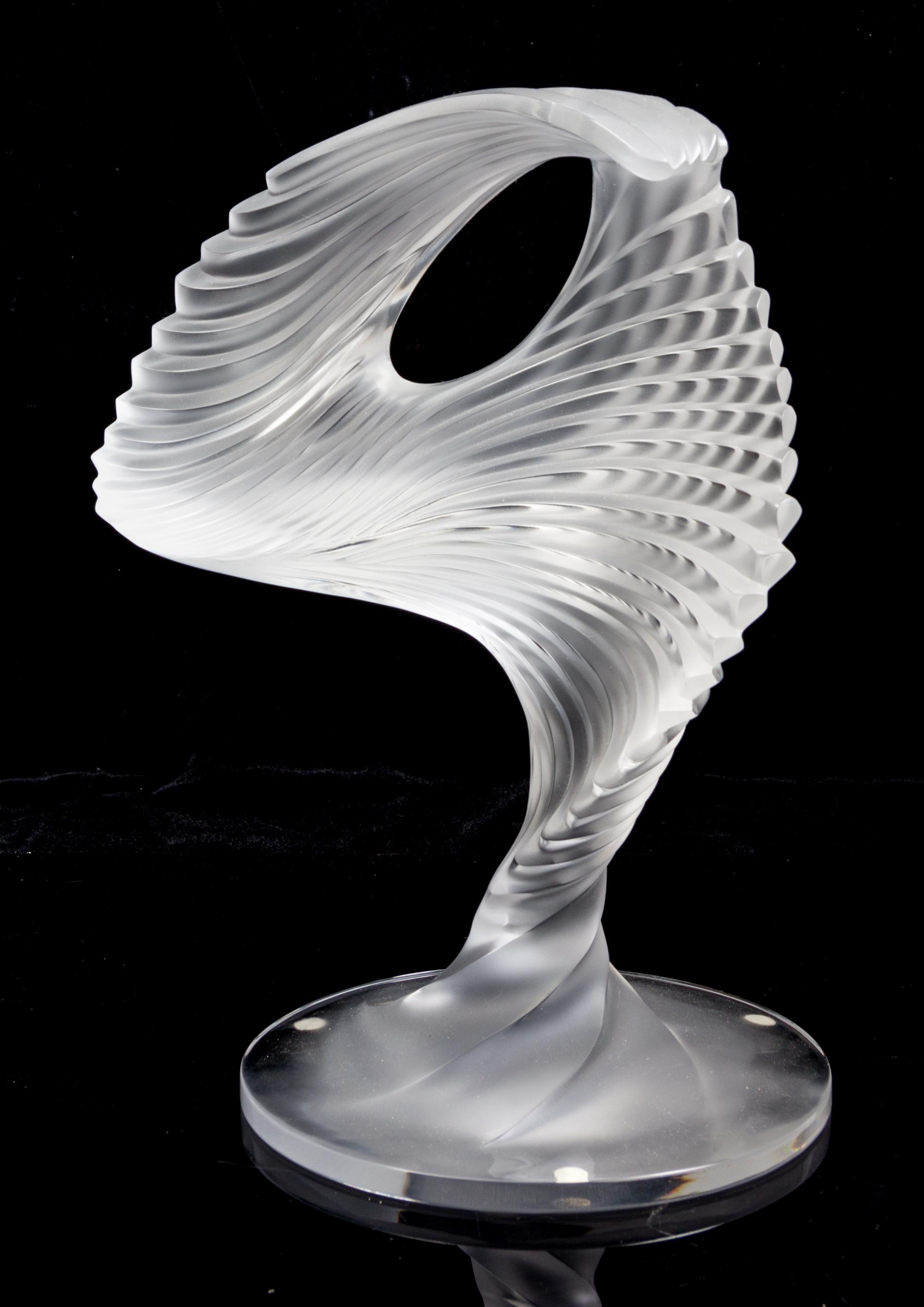 A Lalique Molded and Frosted Glass Sculpture Height 12 3/4 inches. — SECOND HALF 20TH CENTURY