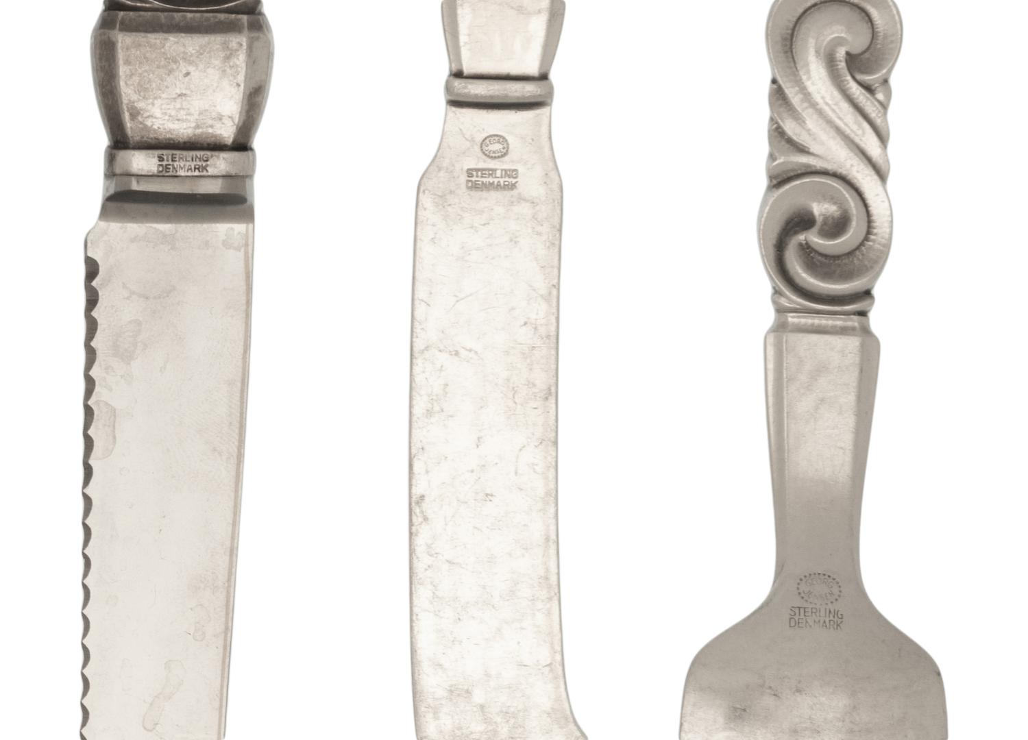 A Georg Jensen Silver Scroll Flatware Service