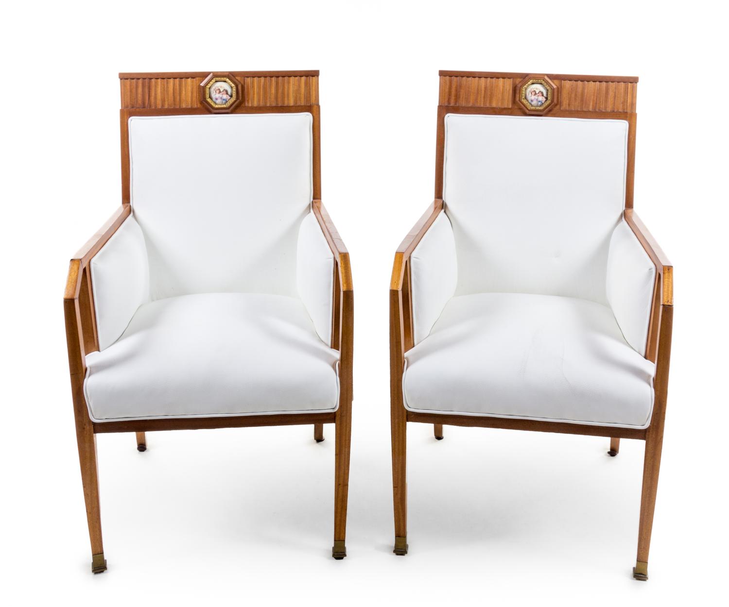 A Pair of French Art Deco Armchairs Height 40 3/4 inches. — CIRCA 1930