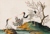 A Set of Twelve Chinese Export Watercolor and Pith Paintings