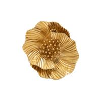 YELLOW GOLD FLOWER BROOCH