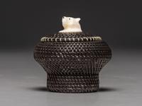Baleen Basket, with Polar Bear Finial