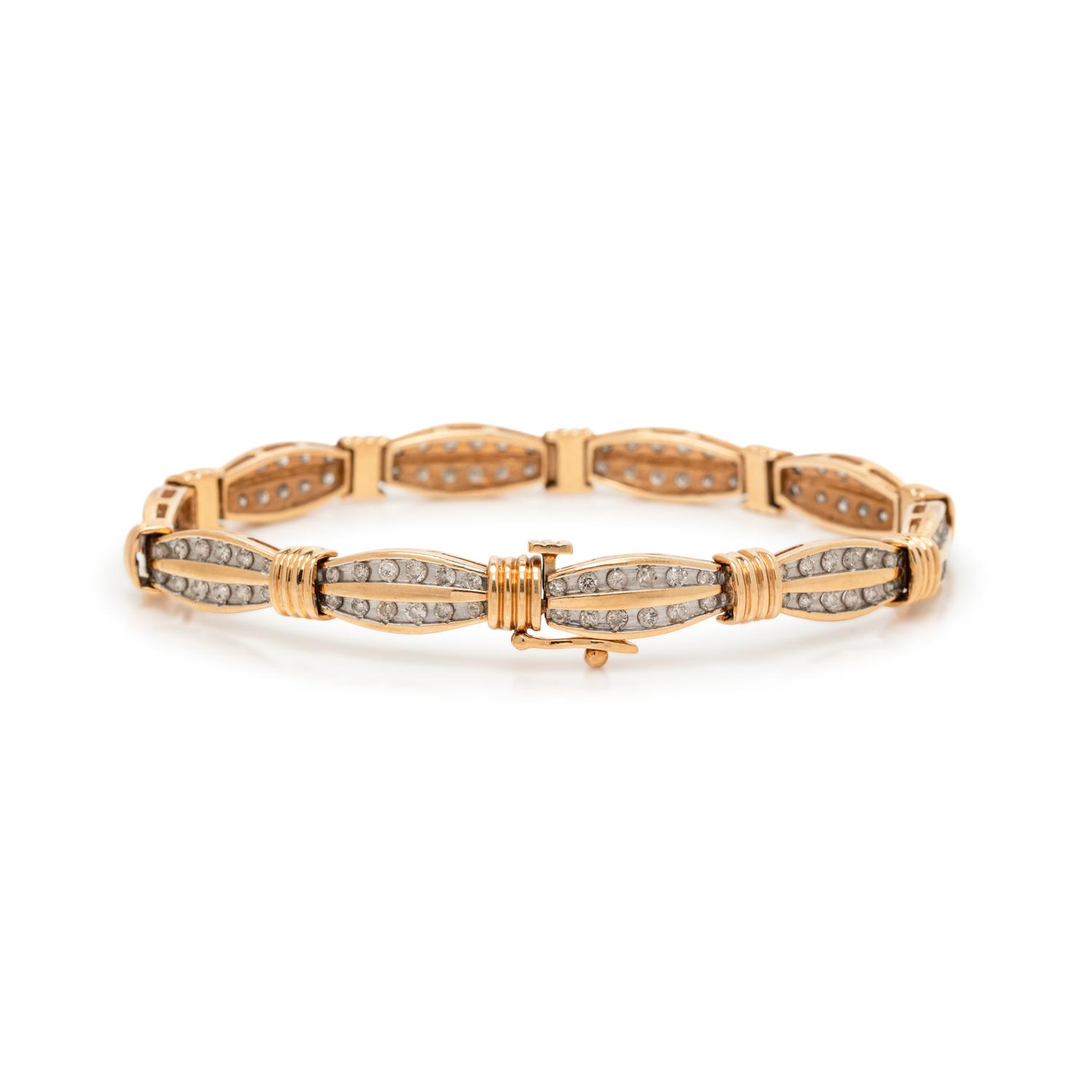 BICOLOR GOLD AND DIAMOND BRACELET