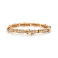 BICOLOR GOLD AND DIAMOND BRACELET