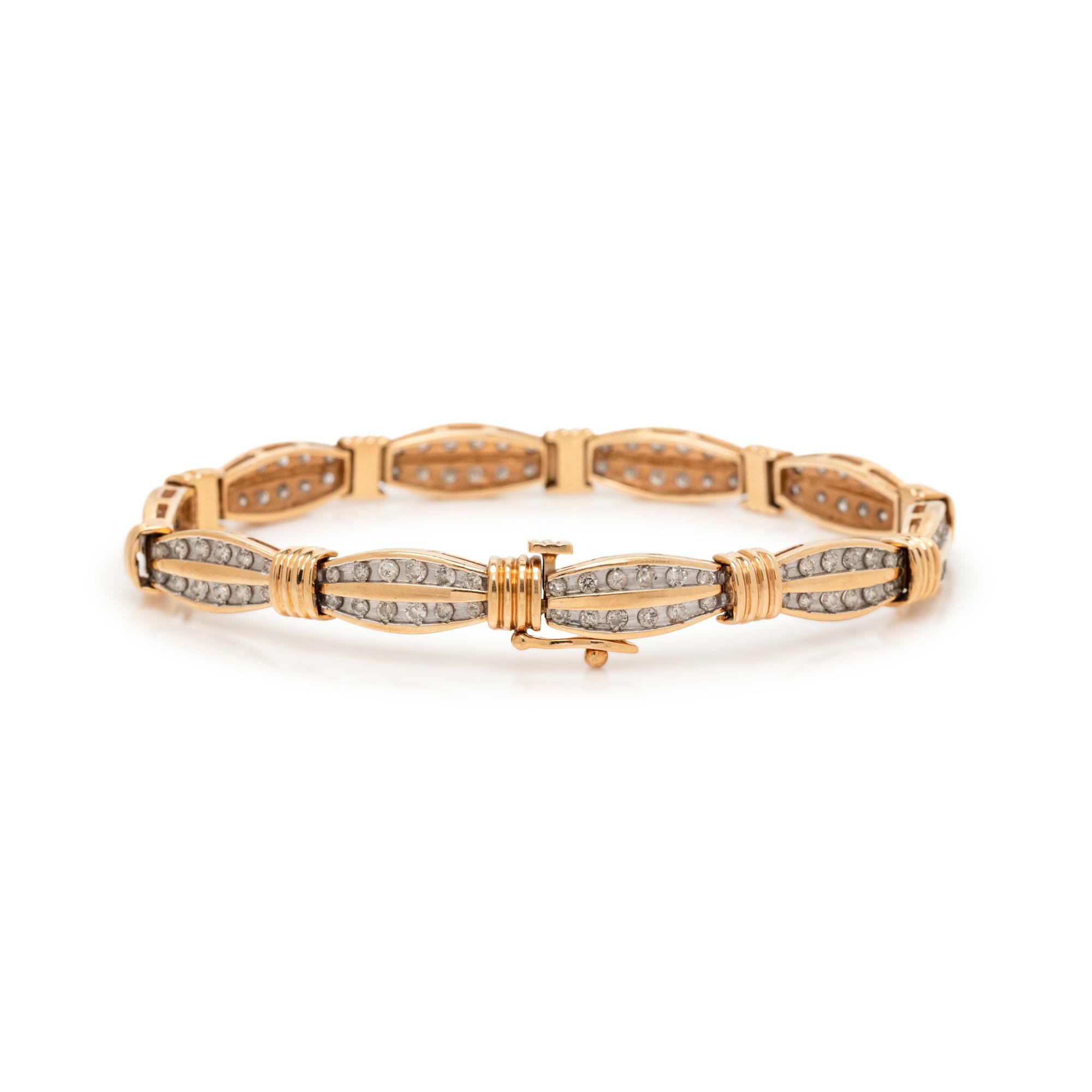 BICOLOR GOLD AND DIAMOND BRACELET
