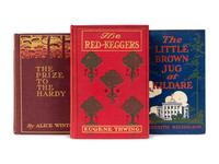 [PUBLISHER'S TRADE BINDINGS - AMERICAN]. A group of 3 bindings signed by the designer for Bobbs Merrill and one designed by Will Bradley.