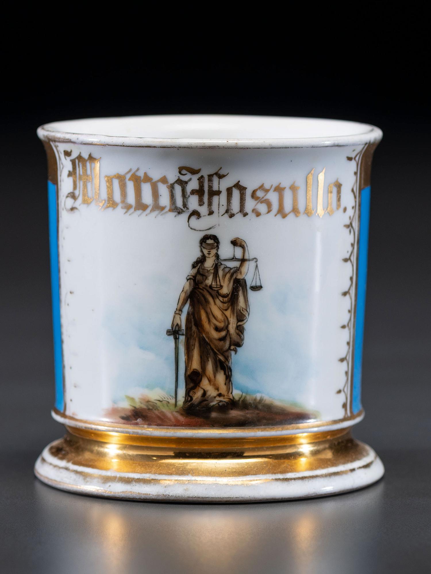 A Lawyer's Porcelain Occupational Shaving Mug