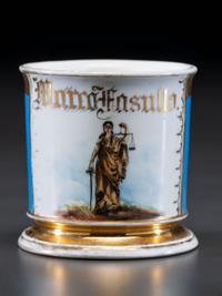 A Lawyer's Porcelain Occupational Shaving Mug