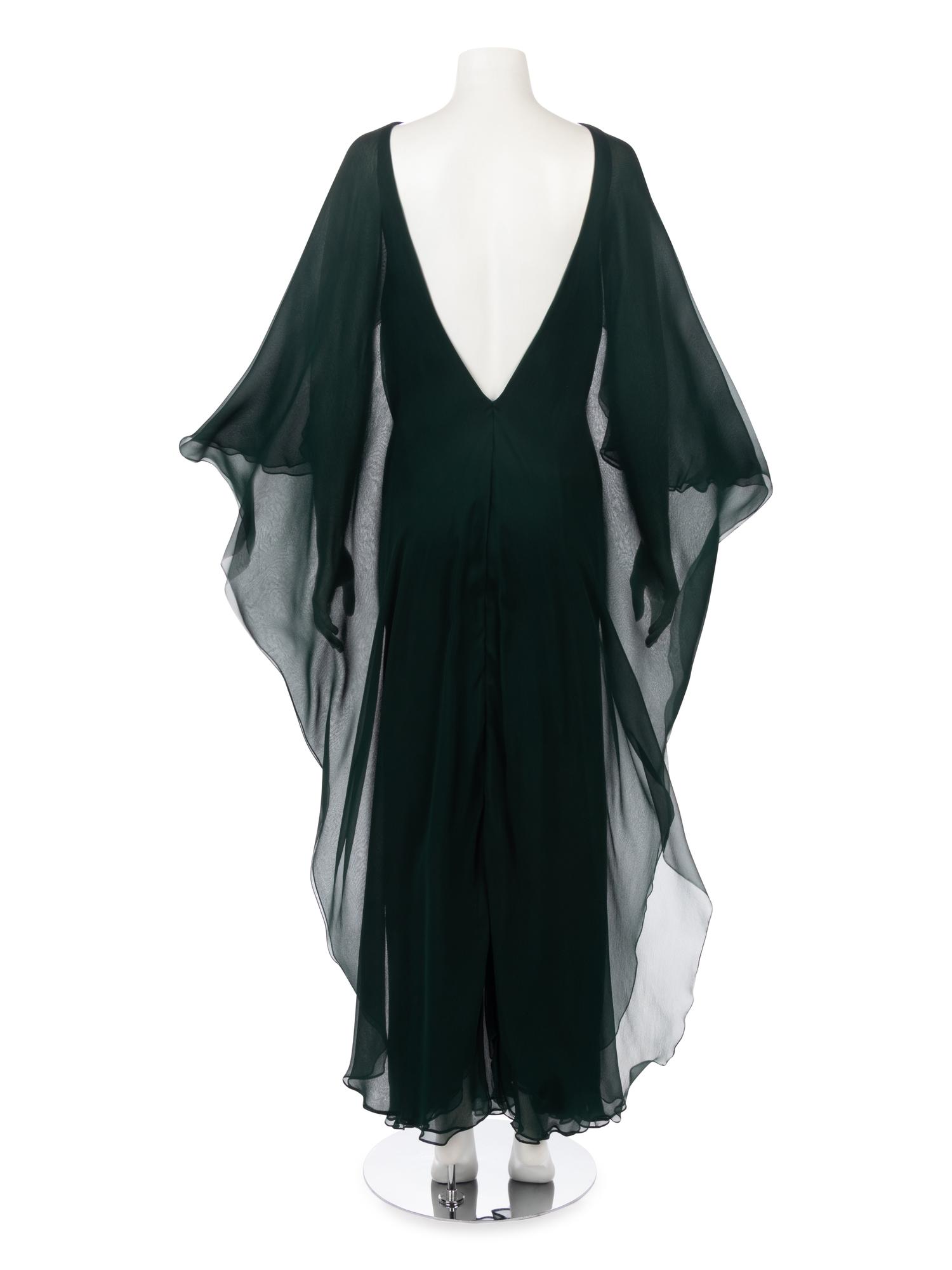Halston Crepe Chiffon Evening Dress, 1970s