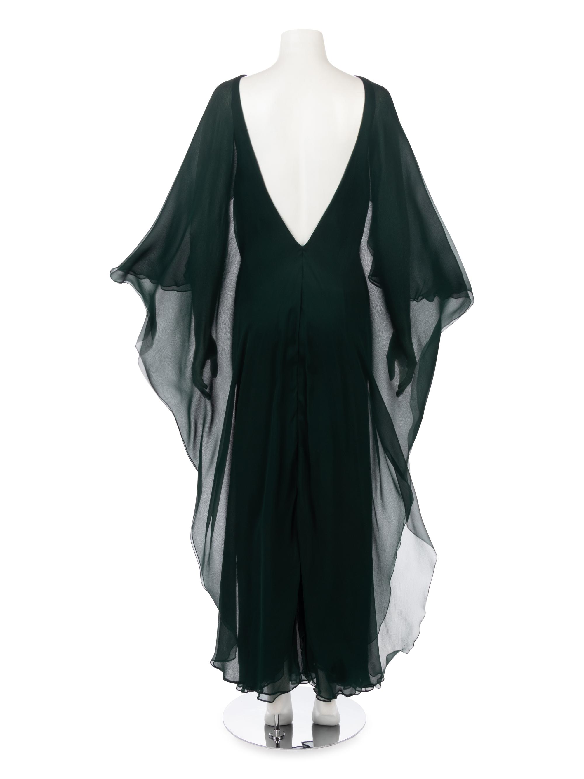 Halston Crepe Chiffon Evening Dress, 1970s