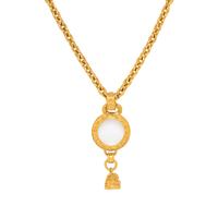 Chanel, Magnifying Glass & Bell Charm Pendant Necklace