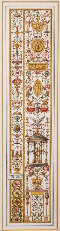 A Set of Eight Neoclassical Watercolor Illustrations
