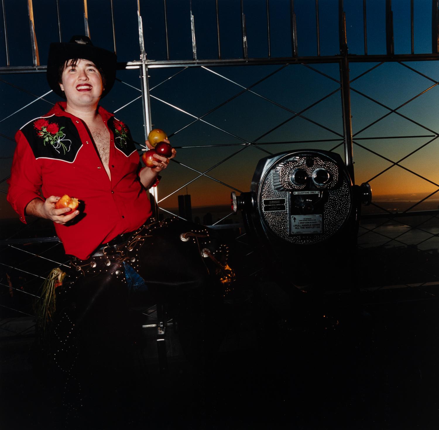 Chris Verene (born 1969) Cheri Nevers Holding a Self-Esteem Salon on Top of the Empire State Building, c. 2000