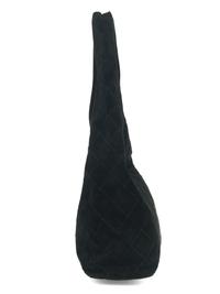 Chanel Black Suede Shoulder Hobo Bag