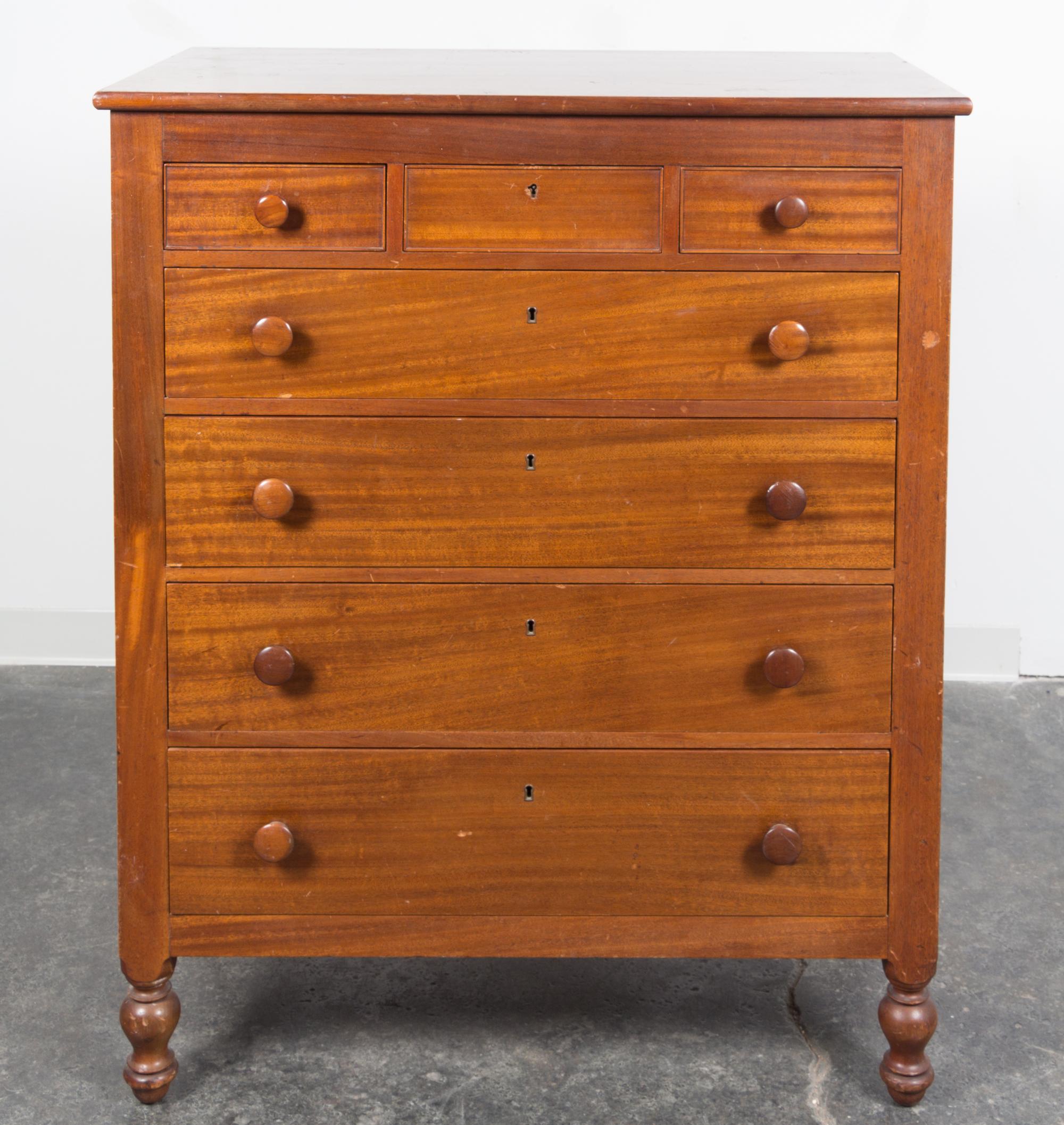 An American Mahogany Chest of Drawers Height 47 x width 39 x depth 22 inches. — LATE 19TH/EARLY 20TH CENTURY
