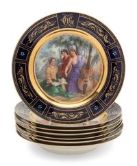 Seven Vienna Style Porcelain Articles