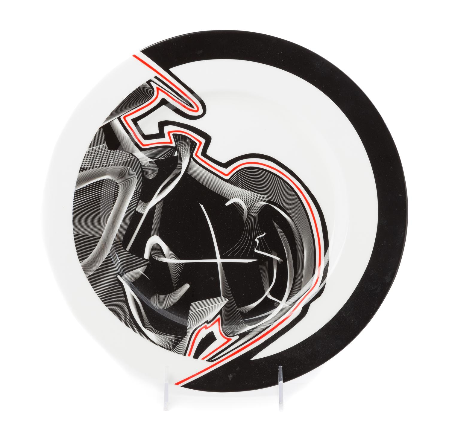Frank Stella, (American, b.1936), Vortex Engraving #3 porcelain plate, together with the original box
