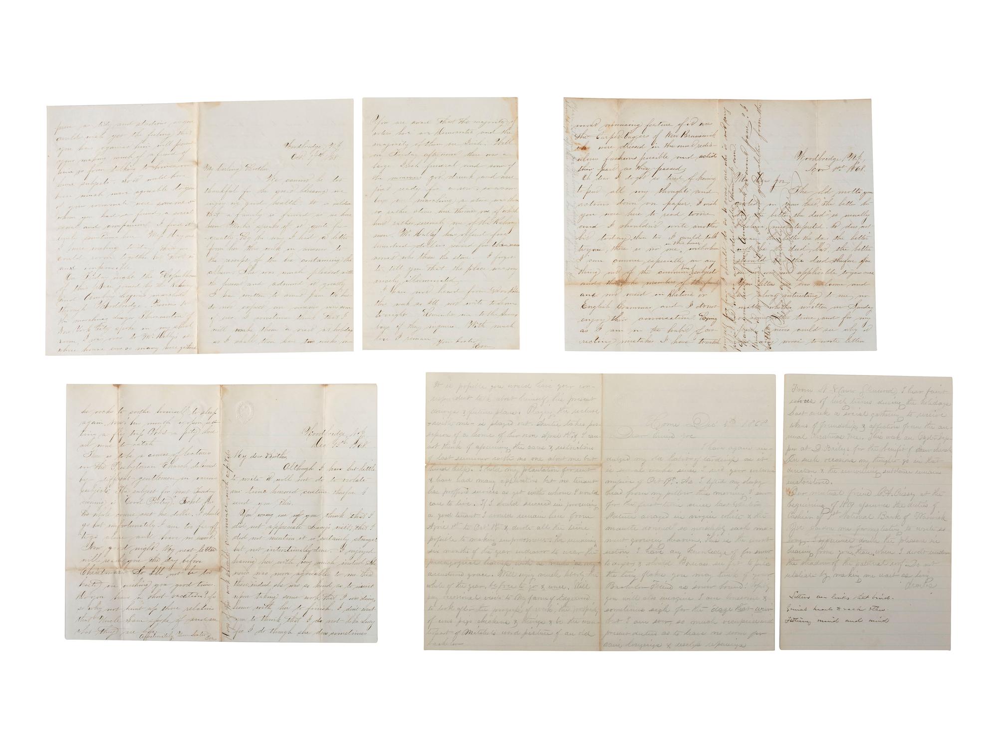 [WESTERN AMERICANA]. Manuscript archive of letters written by Civil War veteran Charles John Baxter (1842-1911), many with descriptions of western travel.