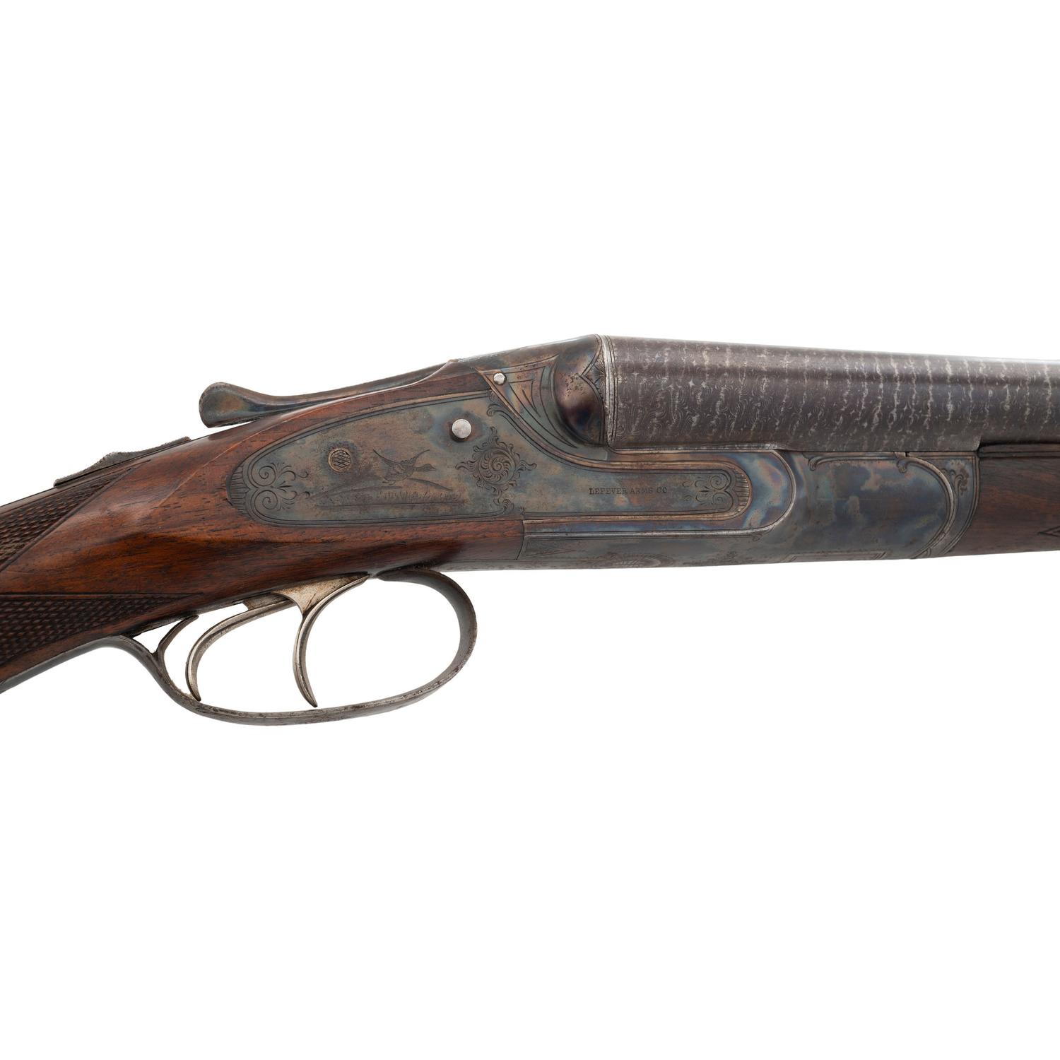 **F-Grade Lefever Arms Company SxS Hammerless Shotgun with Twist Steel Barrels