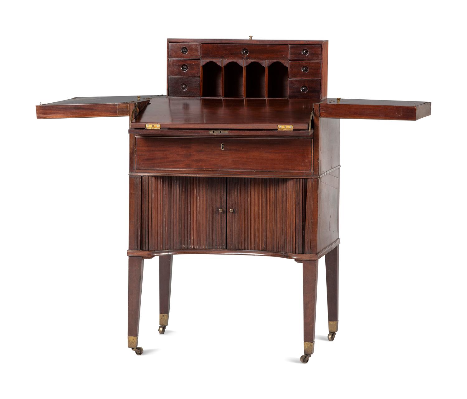 An George III Mahogany 'Harlequin' Dressing and Writing Table