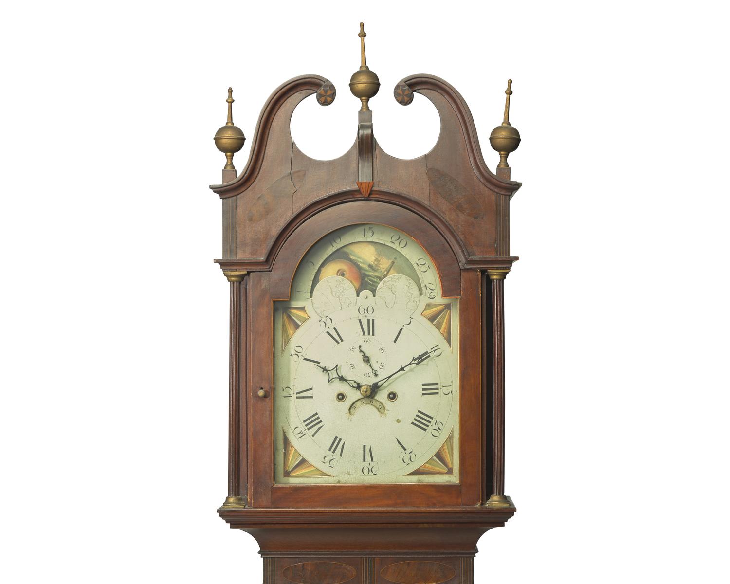 A Federal Inlaid Mahogany Tall Case Clock, New Brunswick, New Jersey, Circa 1810