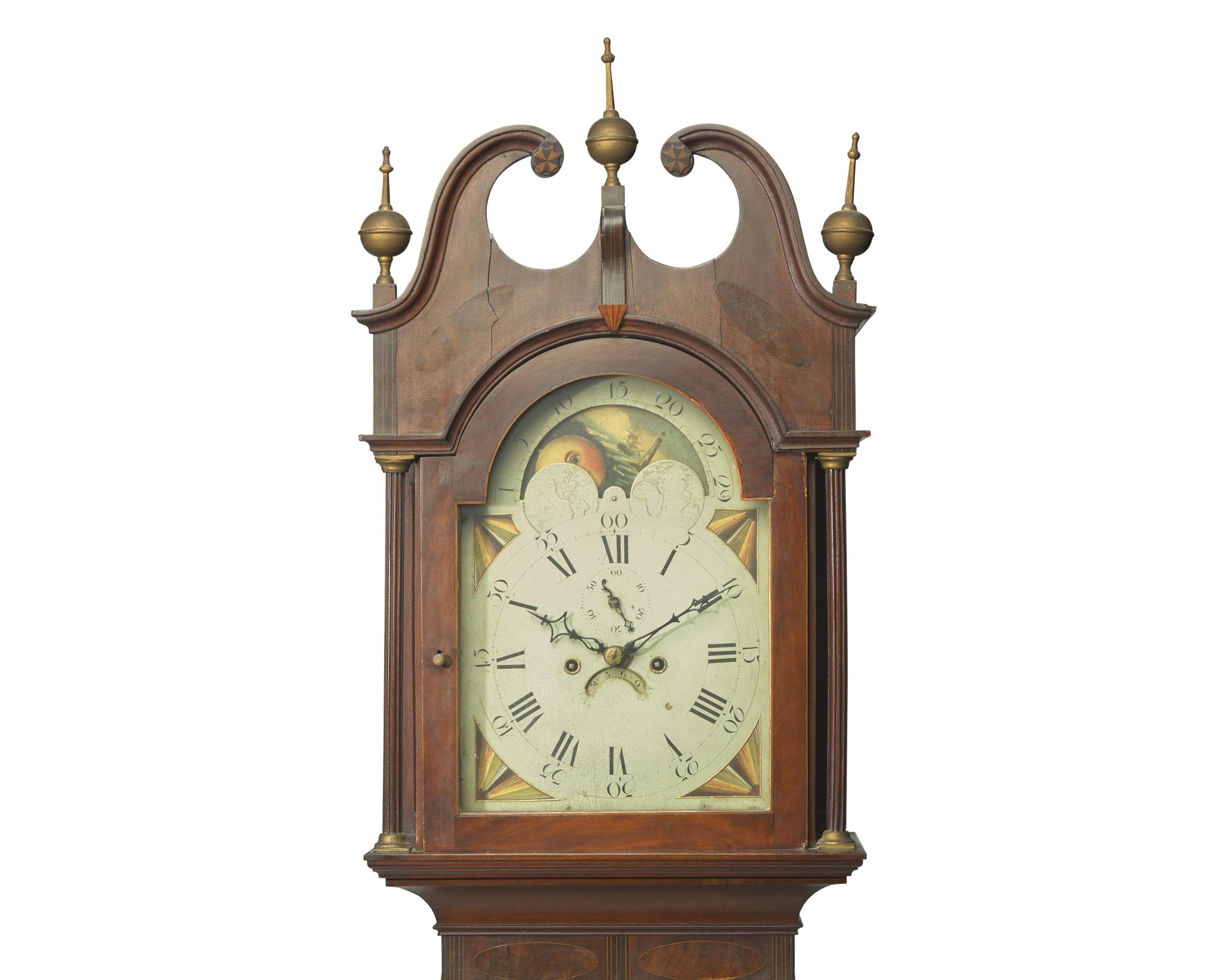 A Federal Inlaid Mahogany Tall Case Clock, New Brunswick, New Jersey, Circa 1810