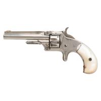 Smith & Wesson Model 1 3rd Issue Nickel Revolver with Pearl Grips