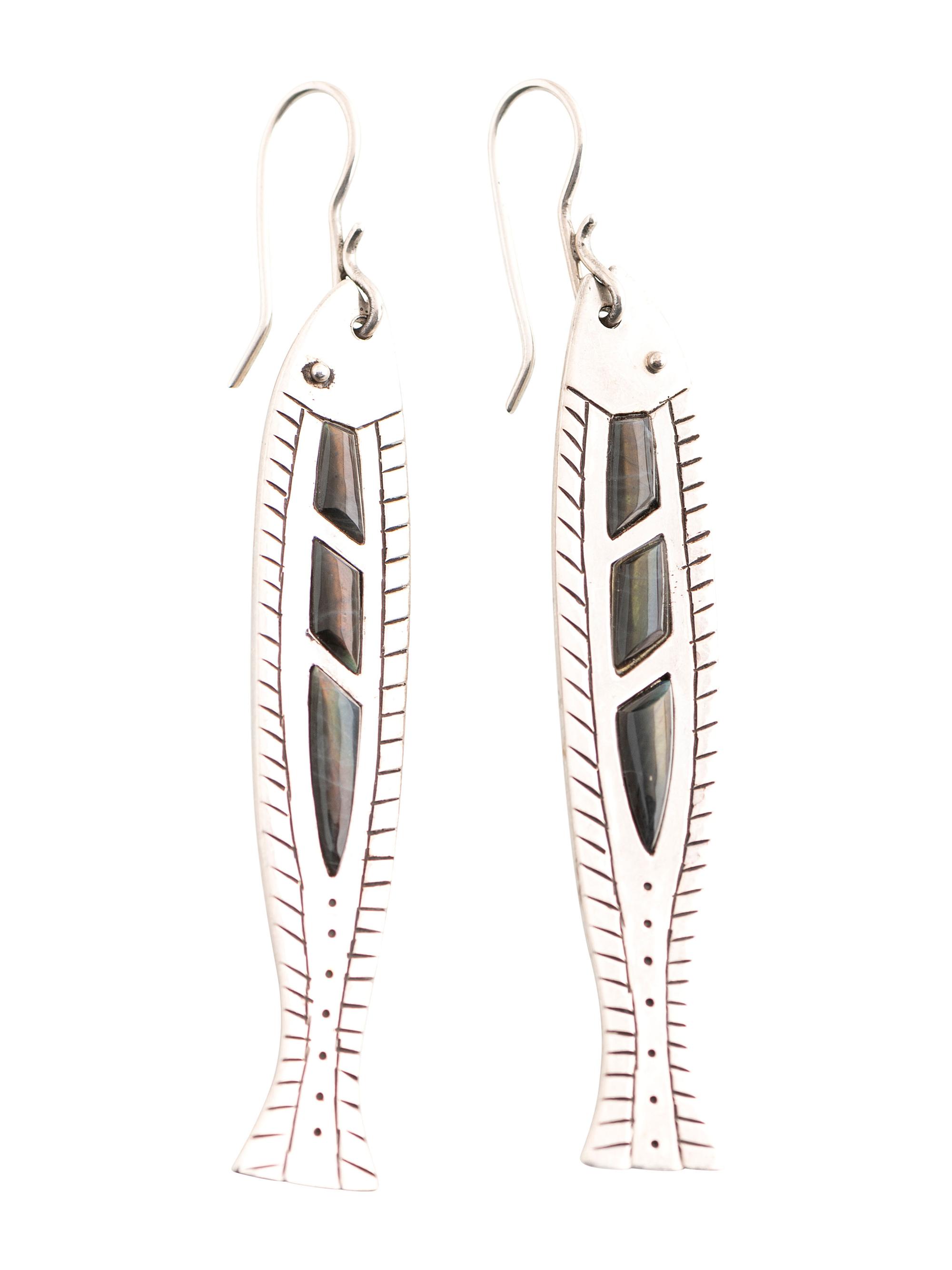 Sterling Silver Fish, with Spectrolite Inlay