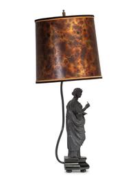 A Cast Metal Figure of the Allegory of Painting