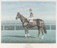 A Phar Lap Limited Edition Richard Stone Reeves Print Signed by Trainer Tommy Woodcock,